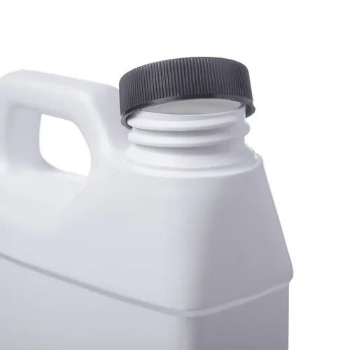 Vista 4 de Consolidated Plastics Botella rectangular F-Style con tapa, HDPE, blanco, 16oz., 12 piezas
