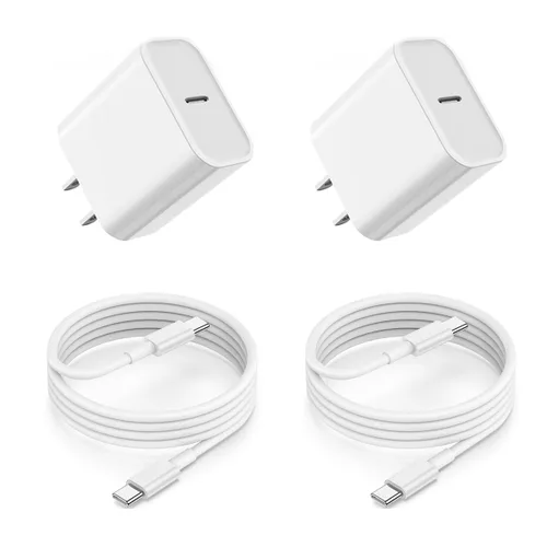 Vista 10 de Cargador rápido para iPhone, Cargador rápido para Phone 14 13 12 11 USB C de pared con 2 cables de carga rápida de 6 pies compatible con iPhone