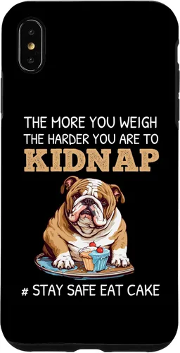 Vista 11 de English Bulldog Dog Lover Funny Quote Stay Safe Eat Cake Case for iPhone 17