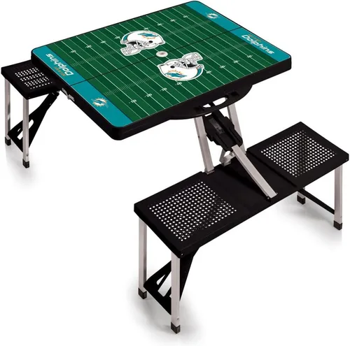 Vista 40 de Picnic TIME NFL Football Field Folding Picnic Table, Camping Table, Outdoor Table with Umbrella Hole