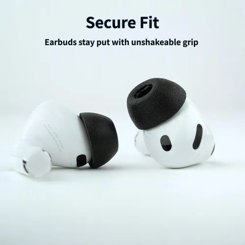Vista 4 de Comply TrueGrip MAX Almohadillas de repuesto premium de espuma viscoelástica para Apple AirPods Pro Gen 3 Comodidad duradera, durabilidad MAX