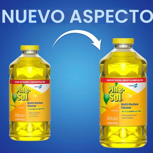 Vista 2 de Pine-Sol CloroxPro Limpiador multisuperficie, limón fresco, 80 onzas líquidas Professional Strength Clorox All Purpose Cleaner, Tackles Allergens