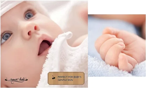 Vista 7 de Sweet Child Paquete de 8 paños para bebé, paño de rayón súper suave, paños de lavado para recién nacidos, bebés y niños, toallas de baño, toalla