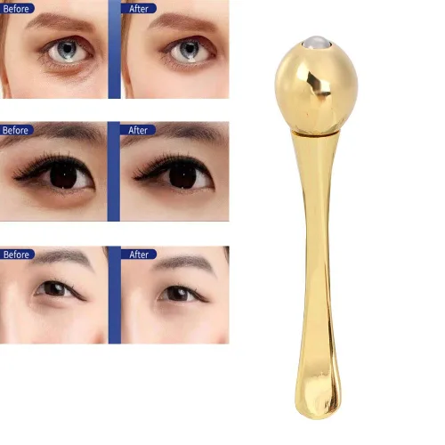 Vista 5 de Palitos de masaje de crema para ojos, aplicador de crema de ojos de aleación de zinc, antiarrugas, alivio de fatiga ocular, palo de masaje