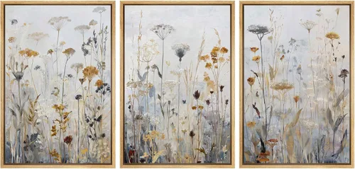 Vista 138 de Ashbrook Set de Arte de Pared en Lienzo Enmarcado, Naturaleza, Horizonte de Playa Nebulosa, Ilustraciones de Área Silvestre, Bellas Artes, Paisaje