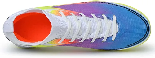 Vista 3 de TUOTOM Zapatos de fútbol de tierra firme para jóvenes, zapatos de fútbol para interiores y exteriores, zapatillas de fútbol para césped AGFG
