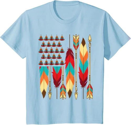 Vista 12 de Native American Bandera - Camiseta de veteranos indígenas del Mes del Orgullo, Negro, S