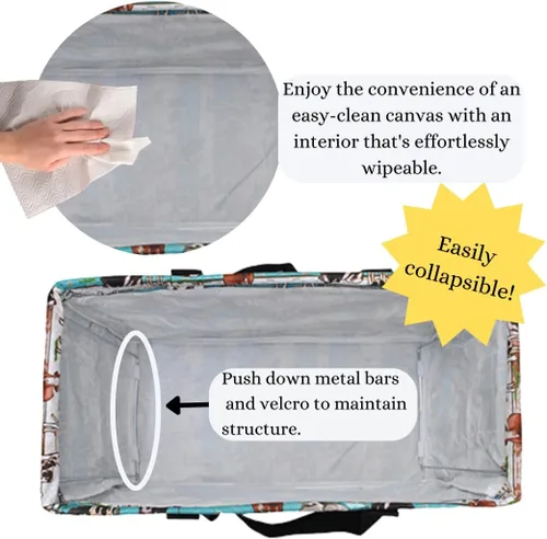 Vista 176 de NGIL Bolsa de comestibles reutilizable extra grande plegable de gran tamaño para comestibles, almacenamiento, picnic, playa, Estampado