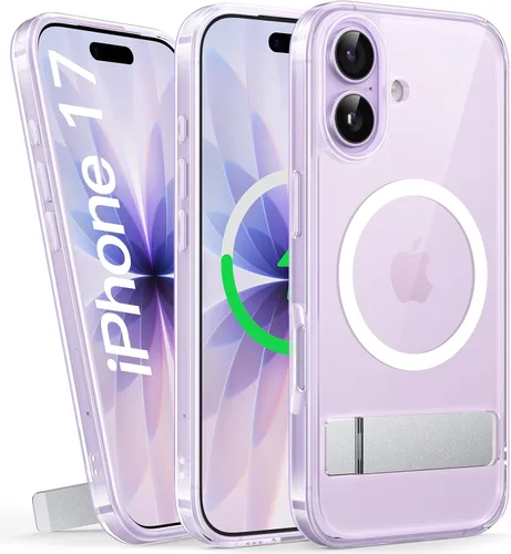 Vista 22 de BXYJY Funda magnética para iPhone Air con soporte, compatible con MagSafe, botón de control de cámara, protección completa de la lente, caída