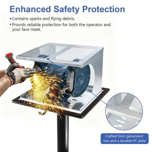 Vista 3 de SCOTTCHEN Banco amoladora de ojos cerrado, protector de seguridad universal para chispas y polvo, 1 paquete