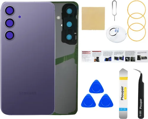 Vista 28 de Reemplazo de cristal trasero para Samsung Galaxy S24 con kit de herramientas de reparación profesional (Amber Yellow)