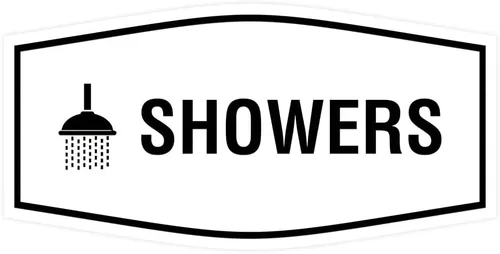 Vista 12 de Fancy Showers - Letrero (negro/plateado), tamaño mediano