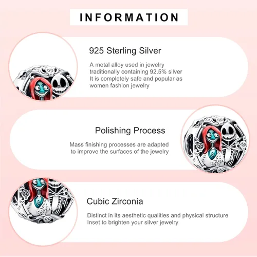 Vista 3 de MITSOKU Heart Art Line Man Dog Pumpkin Flowers Dangle Pendants Beads for Women Bracelets Necklaces 925 Sterling Silver Spider-Hero Man Charms