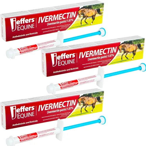 Vista 6 de Jeffers Desparasitante de gel de ivermectina 1.87% para caballos Sabor a
