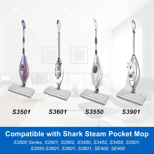 Vista 3 de Juego de 6 almohadillas de repuesto para trapeador a vapor S3501 S3601 para Shark S3501 S3601 S3550 S3801 S3901 S3601D S3801CO S3901D S3455K S2902