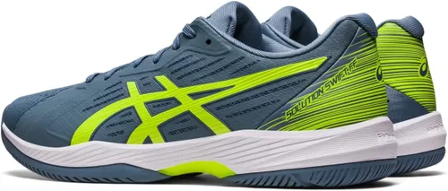 Vista 3 de ASICS Solution Swift FF para hombre, Azul aceroverde peligro