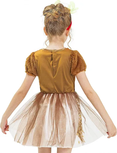 Vista 3 de IKALI Girls Deer Fawn Costume Toddlers Kids Christmas Fancy Tutu Dess Animal Dress Up Reindeer Outfit