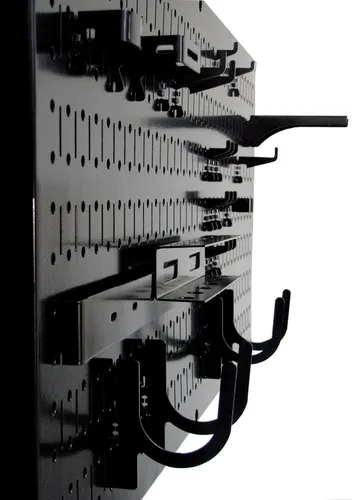 Vista 7 de Tablero horizontal para herramientas de garaje para pared, dos tablas de 32 pulgadas de ancho x 16 pulgadas de alto, fáciles de instalar Negro