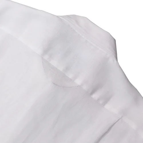 Vista 3 de Lacoste Camisa de lino con botones de manga larga para hombre Verde