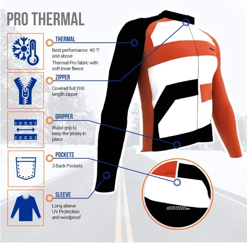 Vista 6 de ScudoPro Camiseta de ciclismo Pro Thermal de manga larga con código de país Venezuela para hombre