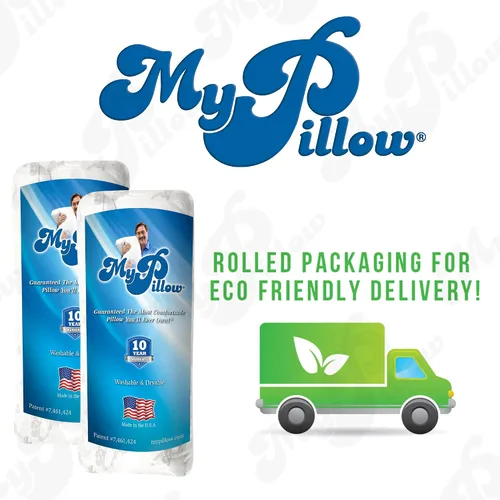 Vista 4 de MyPillow Ropa de Cama Almohadas de Cama para Dormir Tamaño Queen, Juego de 2, con Refuerzo para Personas que Duermen Boca Arriba, Boca Abajo