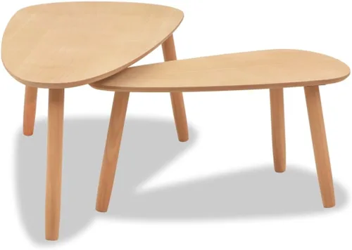 Vista 3 de Mesa auxiliar, mesa de centro y escritorio, mesa de centro de madera maciza adecuada para sala de estar, oficina, balcón, sala de estar familiar