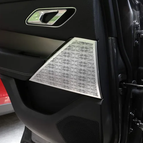 Vista 3 de 4 piezas de aleación de aluminio para la puerta superior del coche, cubierta protectora para Range Rover Velar 2017 2018