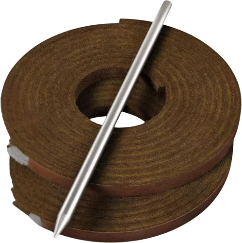 Vista 24 de TOFL Kit de encaje para guantes de sóftbol y béisbol Kit de reparación de cordones de guante de encaje 2 cordones de cuero con aguja de cordones