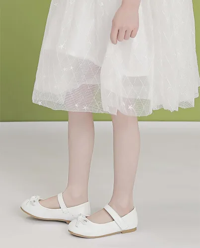 Vista 8 de kkdom Zapatos de vestir para niña, zapatos planos de ballet Mary Jane, zapatos escolares para niños pequeñosniños grandes
