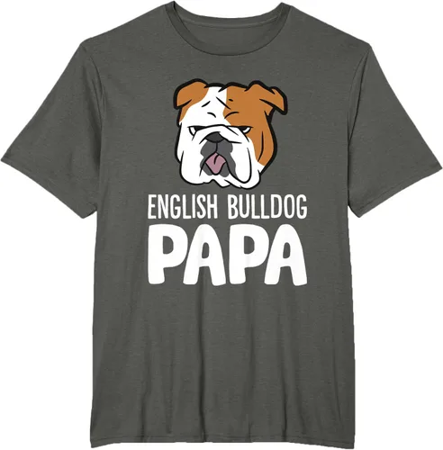 Vista 7 de Camiseta divertida de Bulldog Inglés para papá dueño de perro, Negro