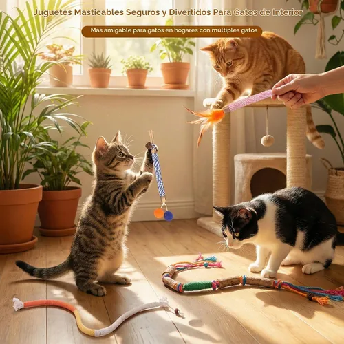 Vista 5 de Juguetes de hierba gatera para gatos de interior – Palitos de Silvervine y juguetes masticables para gatos para limpieza de dientes – Kit de hierba