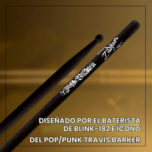 Vista 4 de Baquetas Zildjian ZASTBLK Travis Barker Black Artist Series