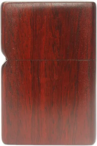 Vista 31 de Caja de carcasa de madera natural Huanghuali tallada en palisandro para módulo Zippo (oración budista)