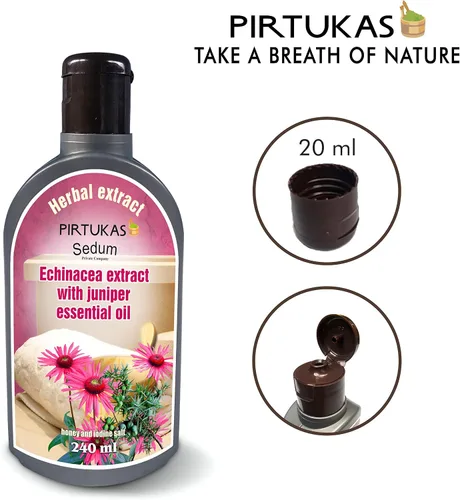 Vista 5 de Sedum Extracto de hierbas naturales para sauna, masaje, remojo de escoba - Infusión de sauna con extracto de equinácea con aceite esencial
