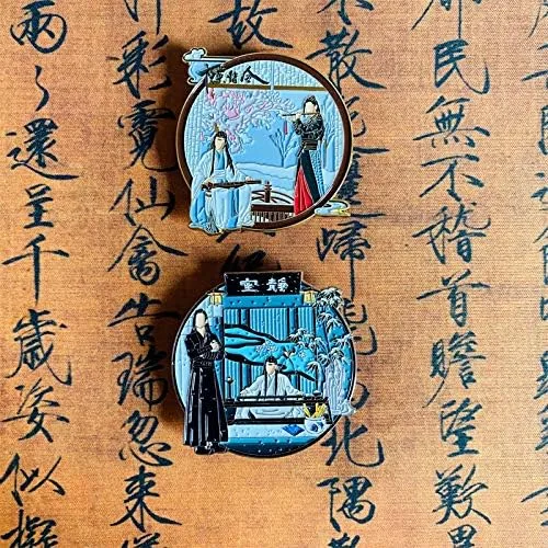 Vista 7 de ROKE MDZS Wei Wuxian, CQL LAN Wang Ji, pin esmaltado sin domo
