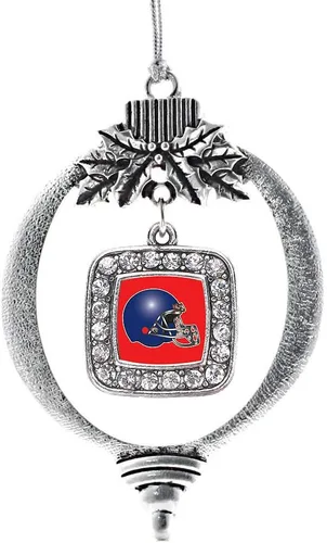Vista 8 de Inspired Silver - Adorno con dije de reina de rodillo - Adornos navideños cuadrados de plata con joyas de circonita cúbica