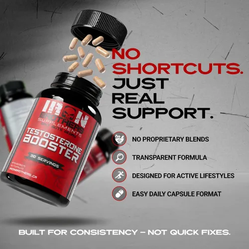 Vista 6 de Iron Brothers Suplemento de apoyo de testosterona para hombre, Tribulus, Tongkat Ali, Ashwagandha y DIM, fórmula diaria de rendimiento y vitalidad