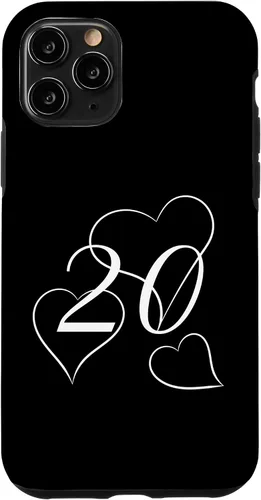 Vista 10 de iPhone 15 Vintage 20 years old with three big hearts Case
