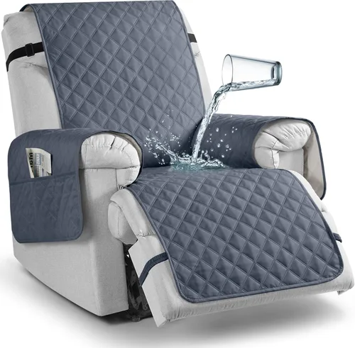 Vista 13 de TAOCOCO - Funda antideslizante para silla reclinable, funda para sofá, funda para silla reclinable pequeña con correas elásticas, protector