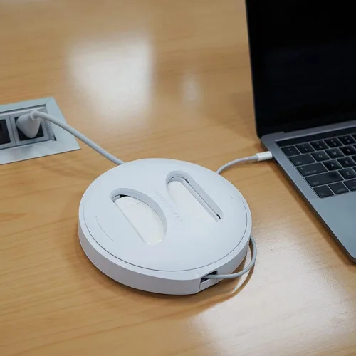 Vista 8 de HumanCentric Organizador de cables para cargador de MacBook, carrete de cable para cargadores de MacBook, estuche de carga de viaje para Mac