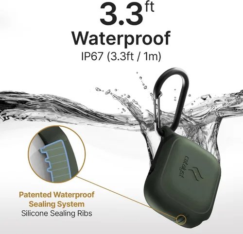 Vista 4 de Catalyst Funda impermeable para AirPods Pro de 2ª generación y AirPods Pro de 1ª generación, compatible con carga inalámbrica y USB-C, diseño de una