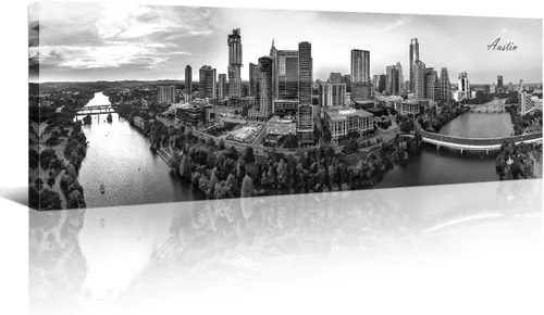 Vista 44 de Atlanta Skyline - Arte de pared para sala de estar, lienzo de paisaje urbano, decoración moderna para el hogar, imágenes panorámicas, edificio