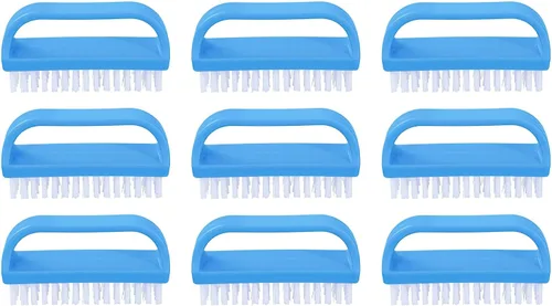 Vista 13 de Superio Cepillo limpiador de uñas para limpiar las uñas de las manos y los dedos de los pies, cepillo pequeño limpiador de manos con mango - cerdas