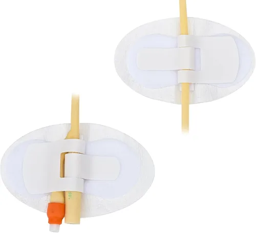Vista 13 de Dispositivo de estabilización del catéter de Foley, adhesivo autoajustable para tubo de catéter, soporte adhesivo para bolsa de pierna urinaria