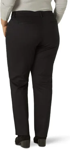Vista 3 de Lee - Pantalón para mujer talla extragrande, de pierna recta, corte relajado, antiarrugas