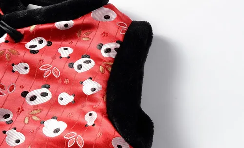 Vista 5 de Mud Kingdom Chaleco unisex para niños, forro polar, año nuevo chino, abotonado, vintage