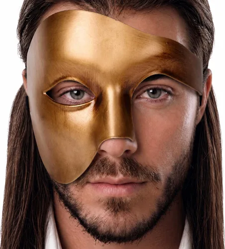 Vista 24 de Máscara de mascarada para hombre, máscara del fantasma de la ópera, máscara de baile de graduación, Mardi Gras, Haloween veneciano, media cara