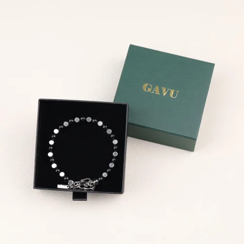 Vista 7 de GAVU Pulsera de cuentas simples de cristal curativo para hombre
