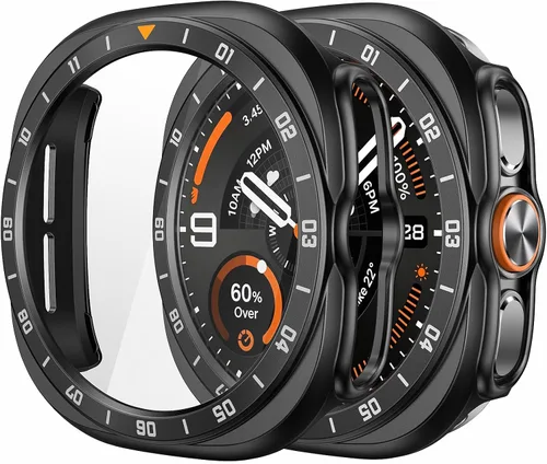 Vista 23 de Misxi - Funda con protector de pantalla para Galaxy Watch 5/4 de 1.575 in 1 negro + 1 transparente