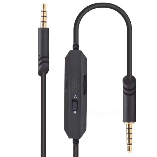 Vista 4 de Alitutumao Cable auxiliar para juegos de 3.3 pies para auriculares Astro A10 A40 A30 A50, compatible con Xbox One PS4 PC Mobile, negro, conector
